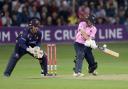 Ryan Higgins hits out for Middlesex in the Vitality Blast