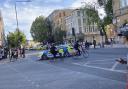 Camden Road was cordoned off after a crash