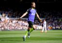 Harry Kane celebrates scoring for Tottenham on the last day of the 2022-23 season