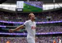 Harry Kane celebrates a goal for Tottenham aganist Shakhtar Donetsk