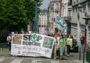 Ecocide campaigners at the European Crime Directive in Belgium. Camden Council is first UK authority to back the idea