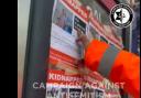 A man was videoed allegedly defacing Israeli hostage posters in West Hampstead