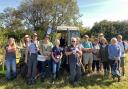 The team at Forty Hall Vineyard with their new tractor. Image: Forty Hall Vineyard
