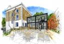 Artist's impression of the new canalside terrace at The Constitution pub which reopens after a refurbishment