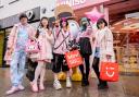 Some of the first shoppers through the door of Miniso in Camden High Street were dressed in the Japanese fashion trend for Kawaii or cuteness