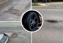 Some of the potholes seen in the area