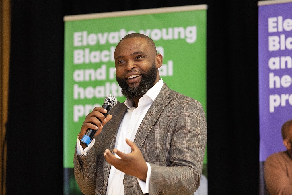 Cllr Jason Jackson (Lab, Holloway) Speaks During The Launch Of The Young Black Men And Mental Health Programme, pic Steve Bainbridge for Islington council, free for use by partners of BBC news wire service