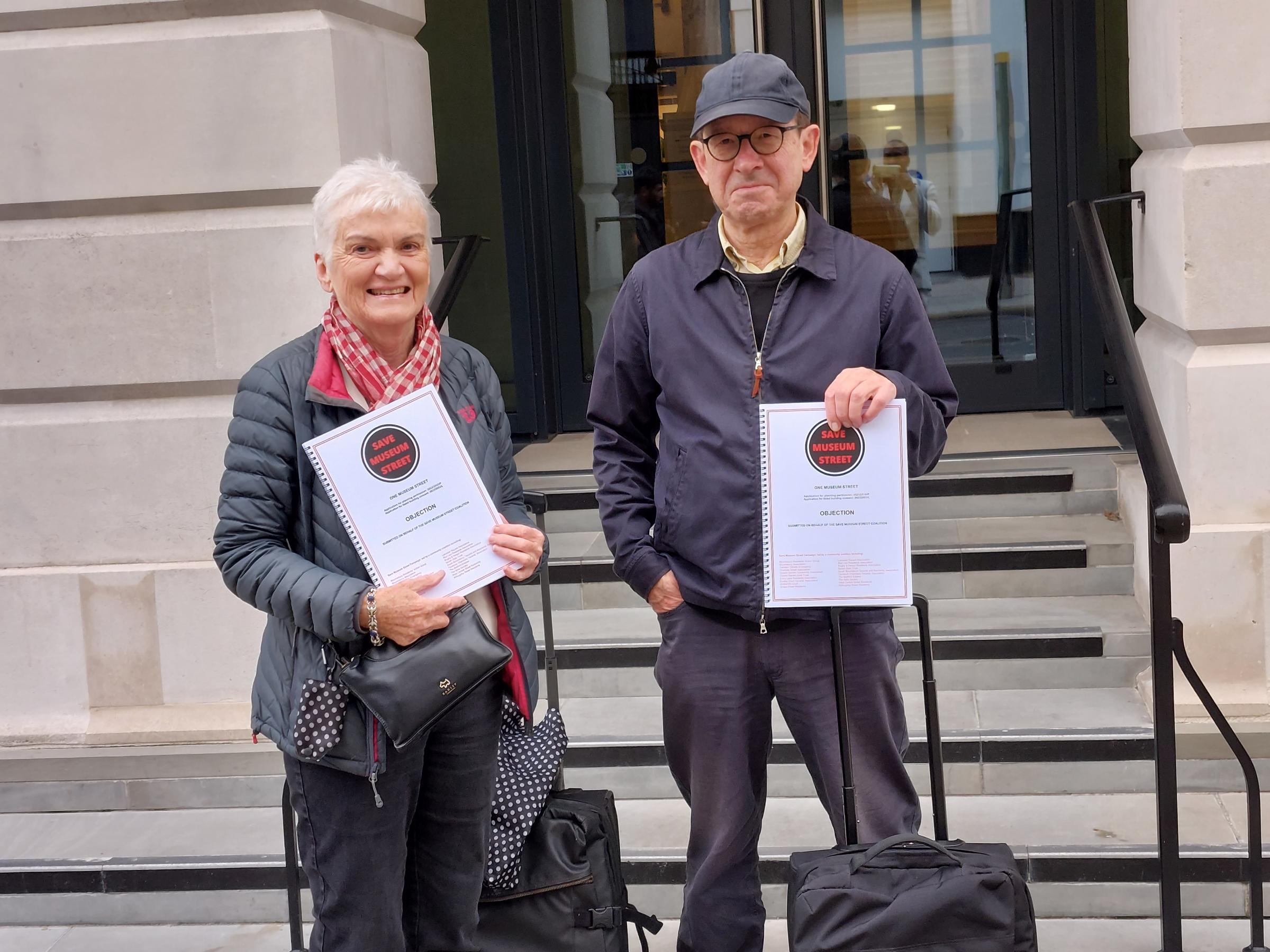 Save Museum St campaigners deliver their objection document to Camden Council. Photo: Save Museum Street