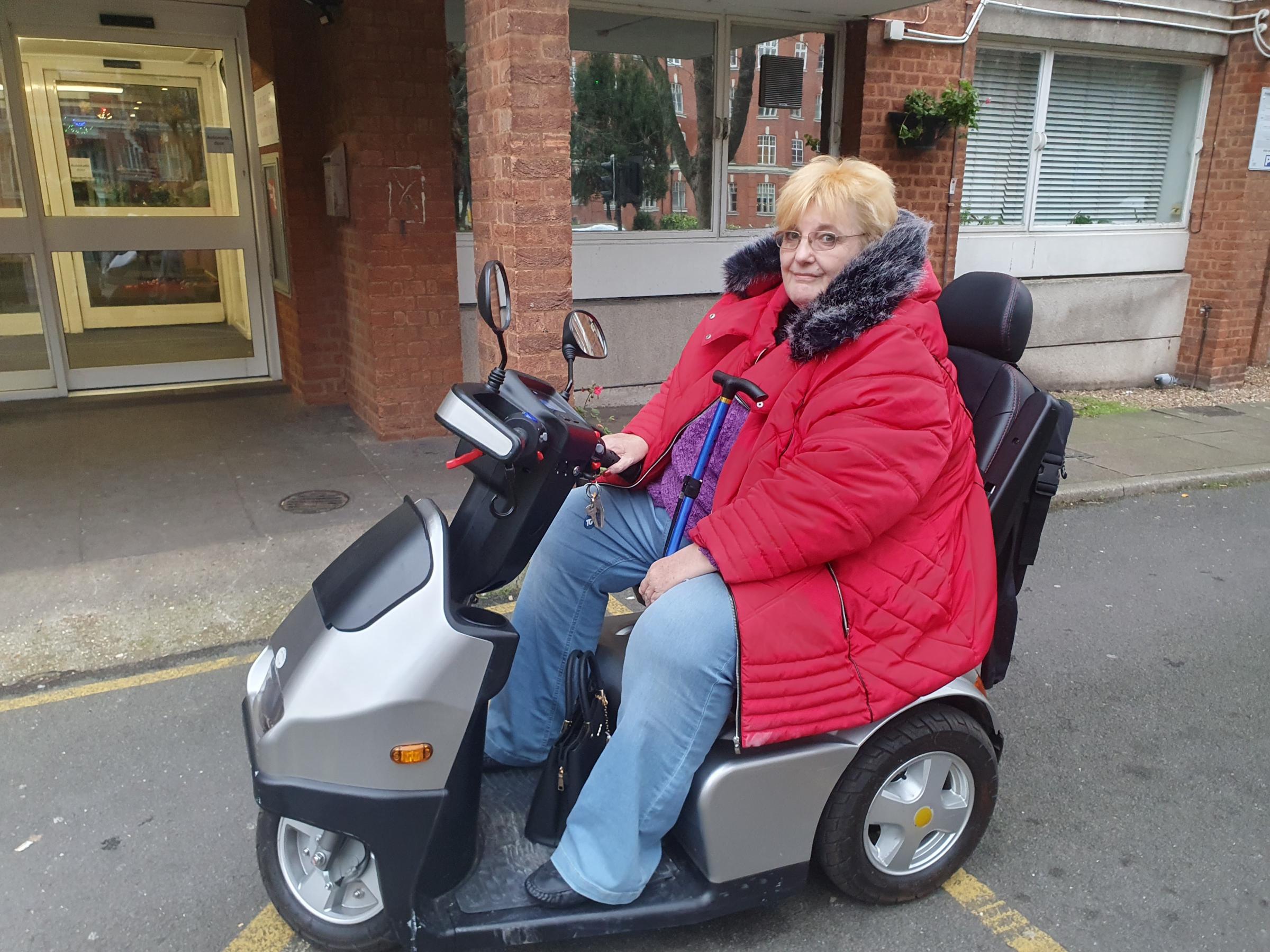 Barbara Hainsworth said she was unable to leave Ada Court for around two weeks, due to the only lift she could fit her mobility scooter into being out of action. Permission to use for all LDRS partners. Credit: LDRS.