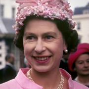 Queen Elizabeth II at the garden party in London