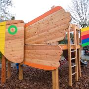 Clapton Pond's play area now features a large wooden bird, a playground tunnel and new landscaping