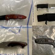 Knives seized by Met officers at London Fields this year.