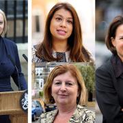 Clockwise from left: Prime minister Liz Truss, Tulip Siddiq MP, Catherine West MP and Karen Buck MP