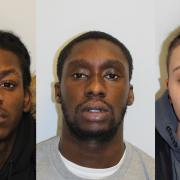 Roshane Watson (centre), Terrique Tomlin (left) and Gizem Ozbahadir (right) were jailed following the murder of Christopher George in Enfield