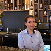 Calici's new waitress and bartender Anna Kovalkova from Odesa in southern Ukraine.