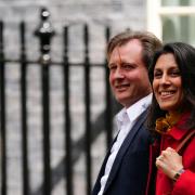 Nazanin Zaghari-Ratcliffe with her husband Richard Ratcliffe arriving in Downing Street ahead of a meeting with the prime minister earlier this month