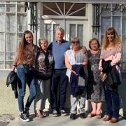 Katie (far left) visiting her family in Lviv in 2019.