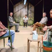 The cast of The Animal Kingdom at Hampstead Theatre downstairs