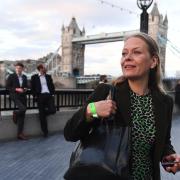 The Green Party's Sian Berry outside City Hall