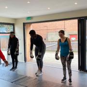 A boxing session by Sister System, which works with Haringey Giving