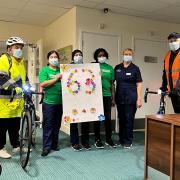 Golders Green care home staff cycled 63 miles in cold weather to raise £3,000 for two charities