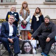 Labour leader Keir Starmer, Hampstead and Kilburn MP Tulip Siddiq, and Labour deputy leader, Angela Rayner joined Richard Ratcliffe outside the Foreign Office in London on day 17 of his hunger strike.