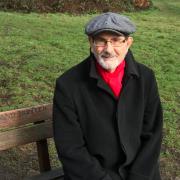 Hunter Davies sits on his and late wife Margaret's bench on Hampstead Heath