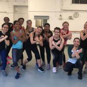 Cordula Neckermann with a dance fitness class