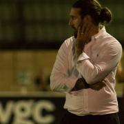 Hendon manager Lee Allinson in pensive mood (Pic: DBeechPhotography)