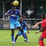 Wingate & Finchley in action against Leatherhead at Fetcham Grove