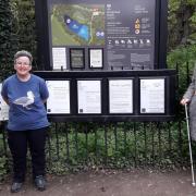 Mary Powell (left) vice-chair of the Kenwood Ladies' Pond Association with swimmer Ann Griffin outside of the Hampstead Heath Ladies' Pond