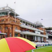 Rain stops play at Lord's during an England Test match in 2022