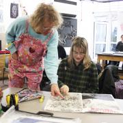 Sir Grayson Perry told Acland Burghley Year 11 pupil Alice her work had 