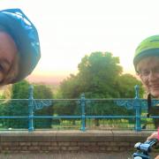 Carla Francome and Tess on a hilly cycle ride around Ally Pally (Image: Carla Francome)
