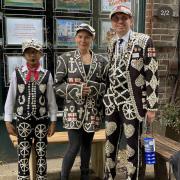 Pearly Kings and Queen at the Swains Lane Street Party as part of the 2022 Highgate Festival