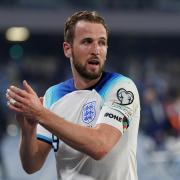 Harry Kane celebrates England's win in Italy, after becoming the national team's leading goalscorer