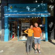 Rollo Millership outside his fourth outlet on Upper Street with team member Greta Oggioni. Image: Nourished Communities