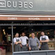 Cubes chefs Ozan Ocalan, Ali Uluc and Horatiu Muresan with co-owner Remzi Alpkan (middle)