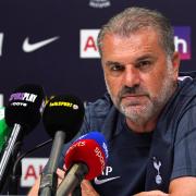 Tottenham Hotspur boss Ange Postecoglou faces the media