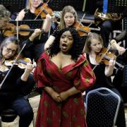 Soprano Francesca Chiejina performed with the Crouch End Festival Chorus at Alexandra Palace Theatre.