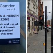Posters have cropped up in Camden calling areas 'crack and heroin zones'. While they appear to be from Camden Council, they are not.