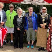 William Upton (left) with Paul Maskell, North London Open Spaces Leisure; Stefania Horne, North London Open Spaces; Debora Bush, Community Sport and Physical Activity at Camden Council; Cllr Nazma Raham, Mayor of Camden (Image: Corporation of London)