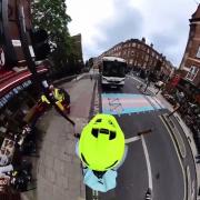 Jeremy Vine filmed the bin lorry approaching him while he was in the cycle lane