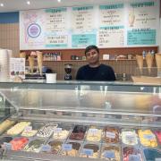 Dhruv Soni serving icecreams and more at the Creamery in Parliament Hill