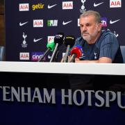 Tottenham boss Ange Postecoglou faces the media