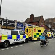 Police and ambulances were spotted outside the station on Friday evening (August 18)