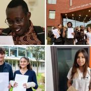 Students in north London receive their GCSE results