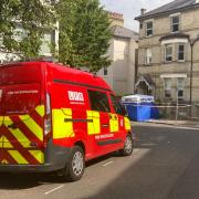 London Fire Brigade outside a home in Gayton Crescent today (September 8)