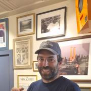 New York fashion and portrait photographer Dan Martensen in his Primrose Hill bagel shop.