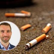 Cllr Adam Harrison says that cigarette butts can take 14 years to can take 14 years to break down (Image: PA)